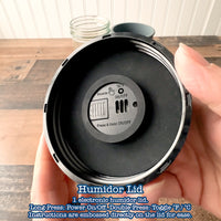 Humidor / Hygrometer Lid with Temperature for Wide Mouth Mason Jars - Store Cigars, Spices, or Herbs