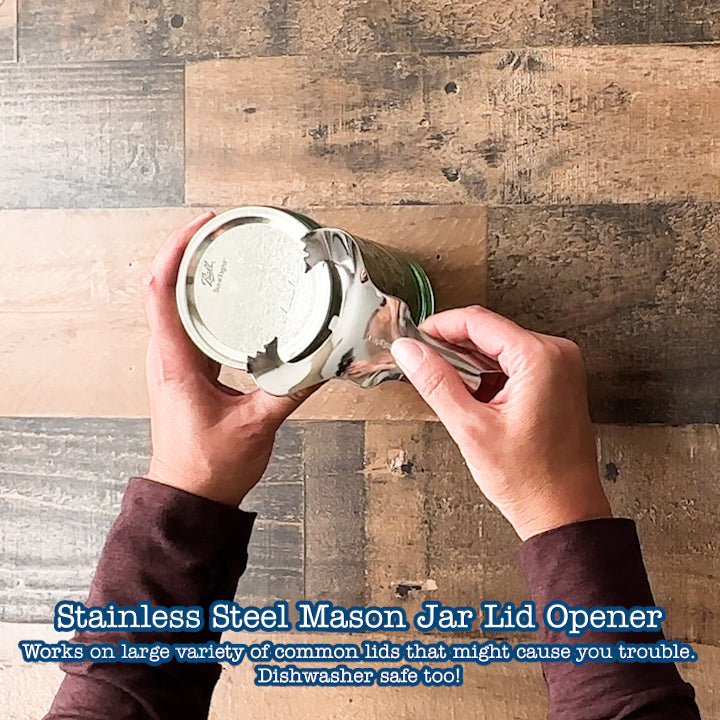 Mason Jar Dent-Free Lid Opener - Stainless Steel