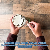 Mason Jar Dent-Free Lid Opener - Stainless Steel