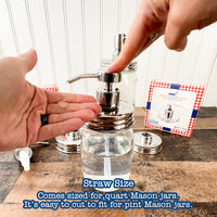 Mirror / Chrome Soap Pump Dispensers for Mason Jars