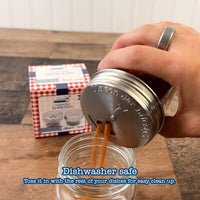 Spice Shaker Stainless Steel Lids for Mason Jars 4 Pack