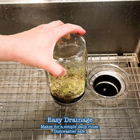 How to rinse your seeds with this stainless steel sprouting lid, that has a fine stainless steel mesh that works as a strainer, easily rinsing your sprouts.