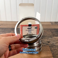 Rust Proof Stainless Steel Bands / Rings for Mason Jars 5 Pack