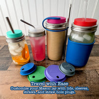 Video showing that these lids fit regular and wide mouth Mason jars.