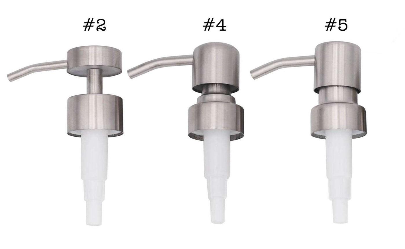 Satin / Brushed Finish Soap Pump Dispensers for Mason Jars