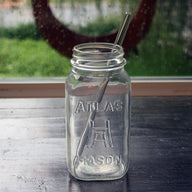 8 Pack Combo Glass Straws for Mason Jars + Cleaner