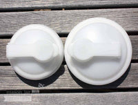 reCAP white pour spout lids for regular and wide mouth Mason jars