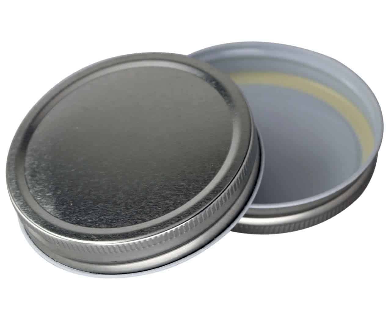 Shiny Metal Storage Lids for Mason Jars 6 Pack