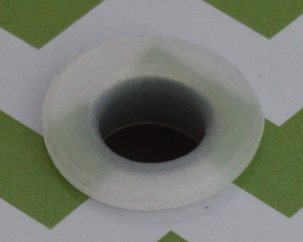 Silicone straw hole grommet gasket for Mason jar lids. Reduces 10mm hole to 8mm.
