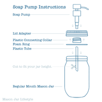 Vintage Copper Soap Pump Lid Kit for Regular Mouth Mason Jars