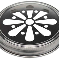 Stainless steel daisy flower cut lid for regular mouth Mason jars