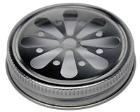 Daisy Cut Stainless Steel Lid for Mason Jars