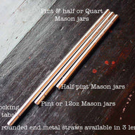 Safer rounded end stainless steel metal reusable straws in three lengths