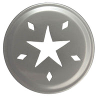 Stainless steel star cut lid insert for regular mouth Mason jars