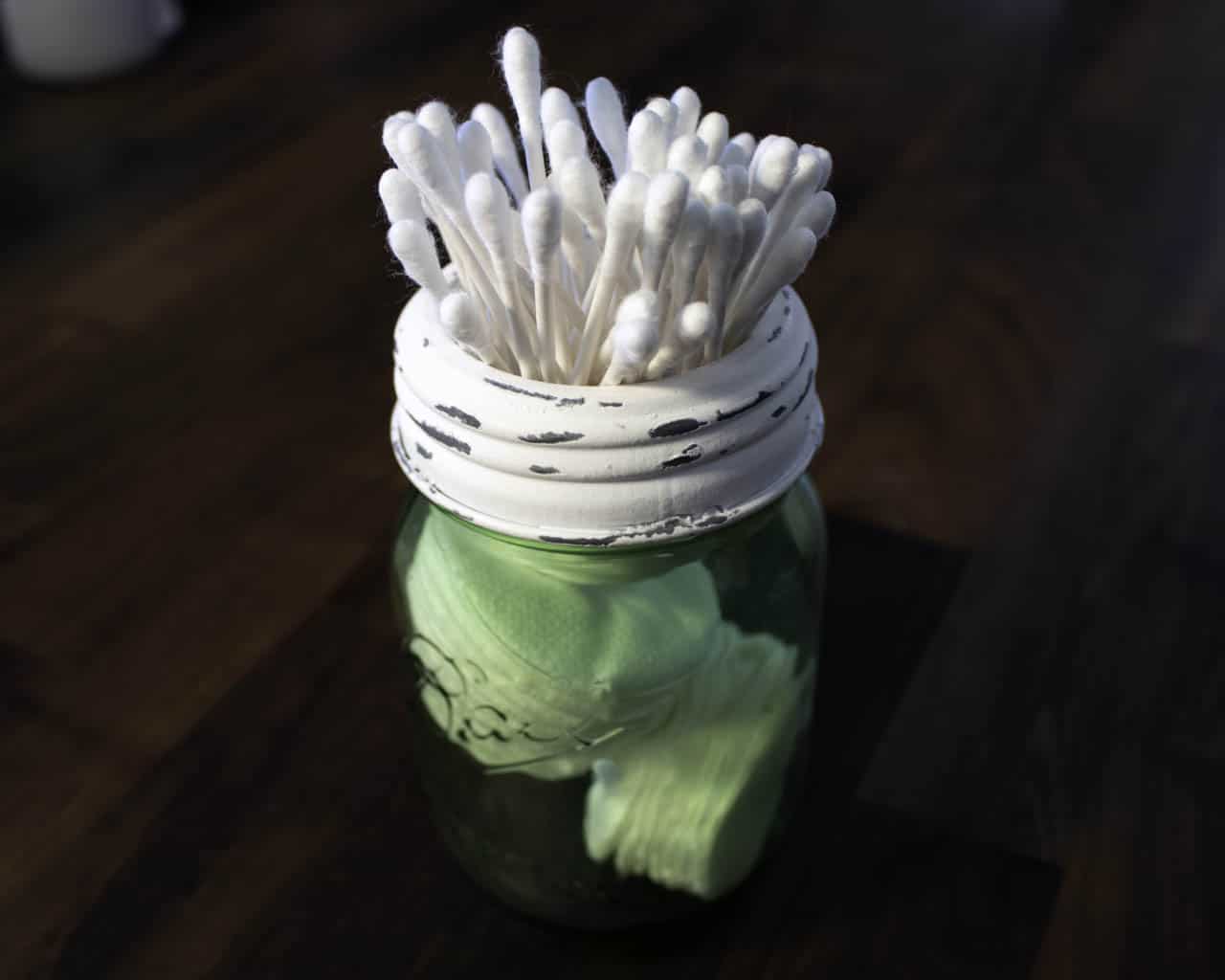 sundry-lid-antique-white-regular-mouth-green-pint-ball-mason-jar-cotton-pads-q-tips-shabby-chic-bathroom-organizer