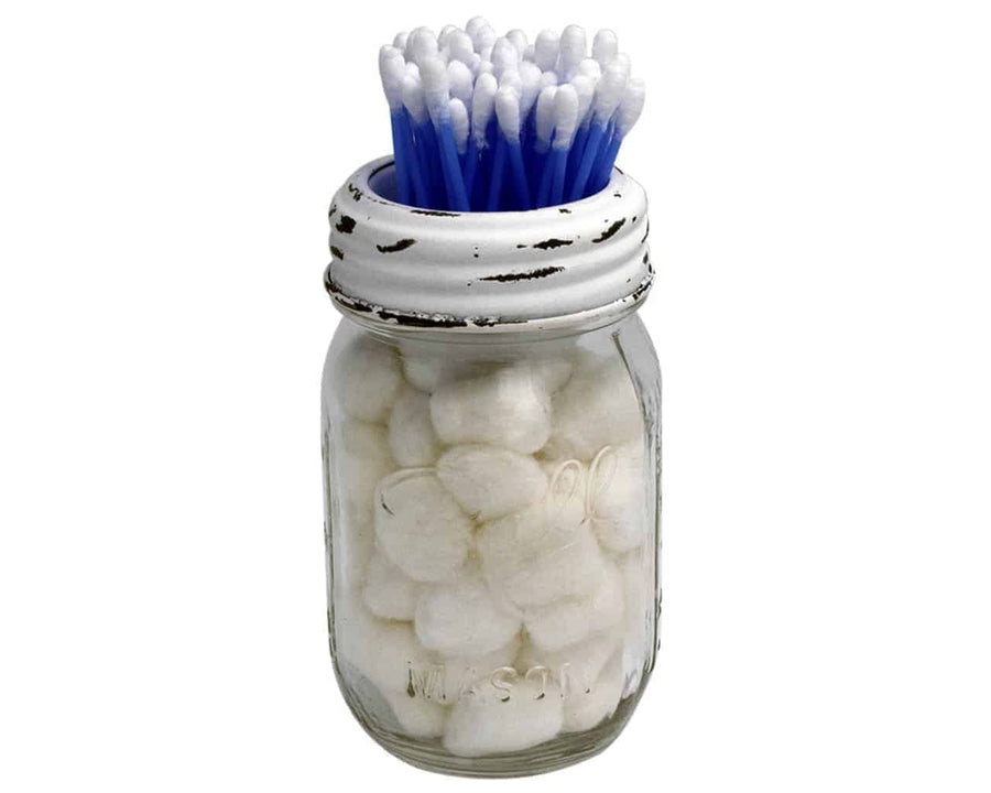 sundry-lid-antique-white-regular-mouth-pint-ball-mason-jar-cotton-balls-q-tips-shabby-chic-bathroom-organizer