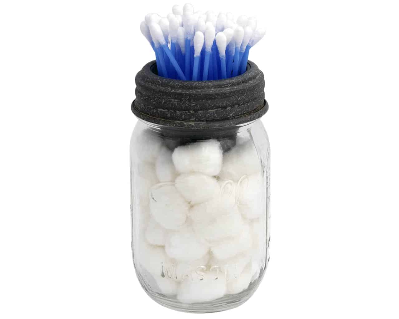 sundry-lid-gray-granite-regular-mouth-pint-ball-mason-jar-cotton-balls-q-tips-bathroom-organizer