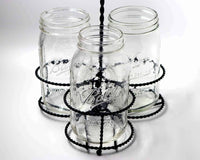 three-quart-32oz-mason-jar-caddy-round-handle-black-metal-ball-kerr-regular-wide-mouth