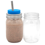 Tossware Regular Mouth Plastic Stackable Mason Jar