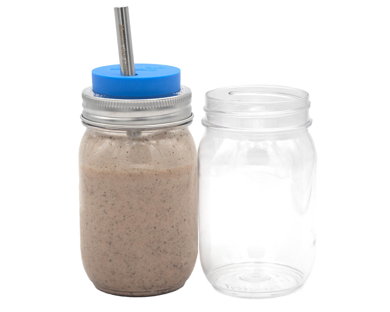 Tossware Regular Mouth Plastic Stackable Mason Jar