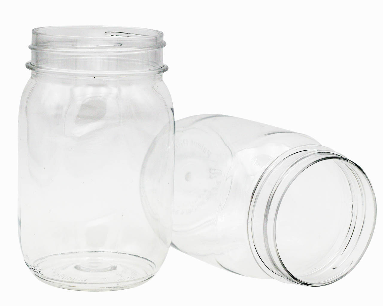 Tossware BPA-Free Plastic Stackable Regular Mouth Mason Jar