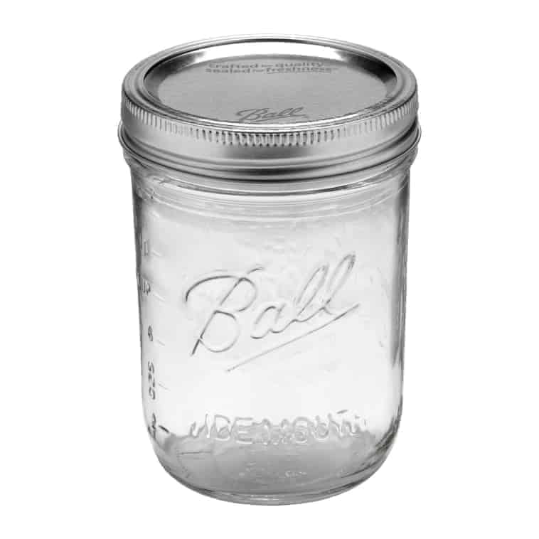 Ball wide mouth pint Mason jar