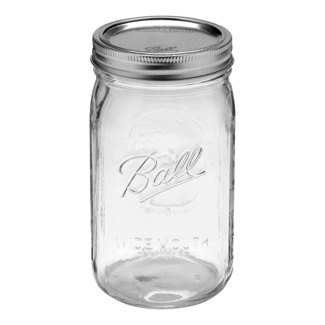 Ball wide mouth quart Mason jar