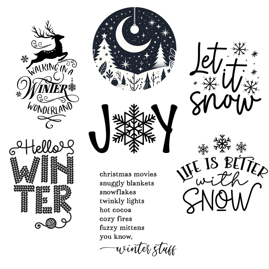 Winter Themed Laser Engraved Sleeves