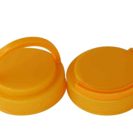 Yellow plastic handle lid for regular mouth Mason jars