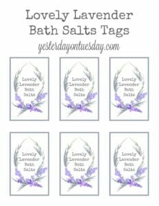 Lovely Lavender Bath Salts Tags