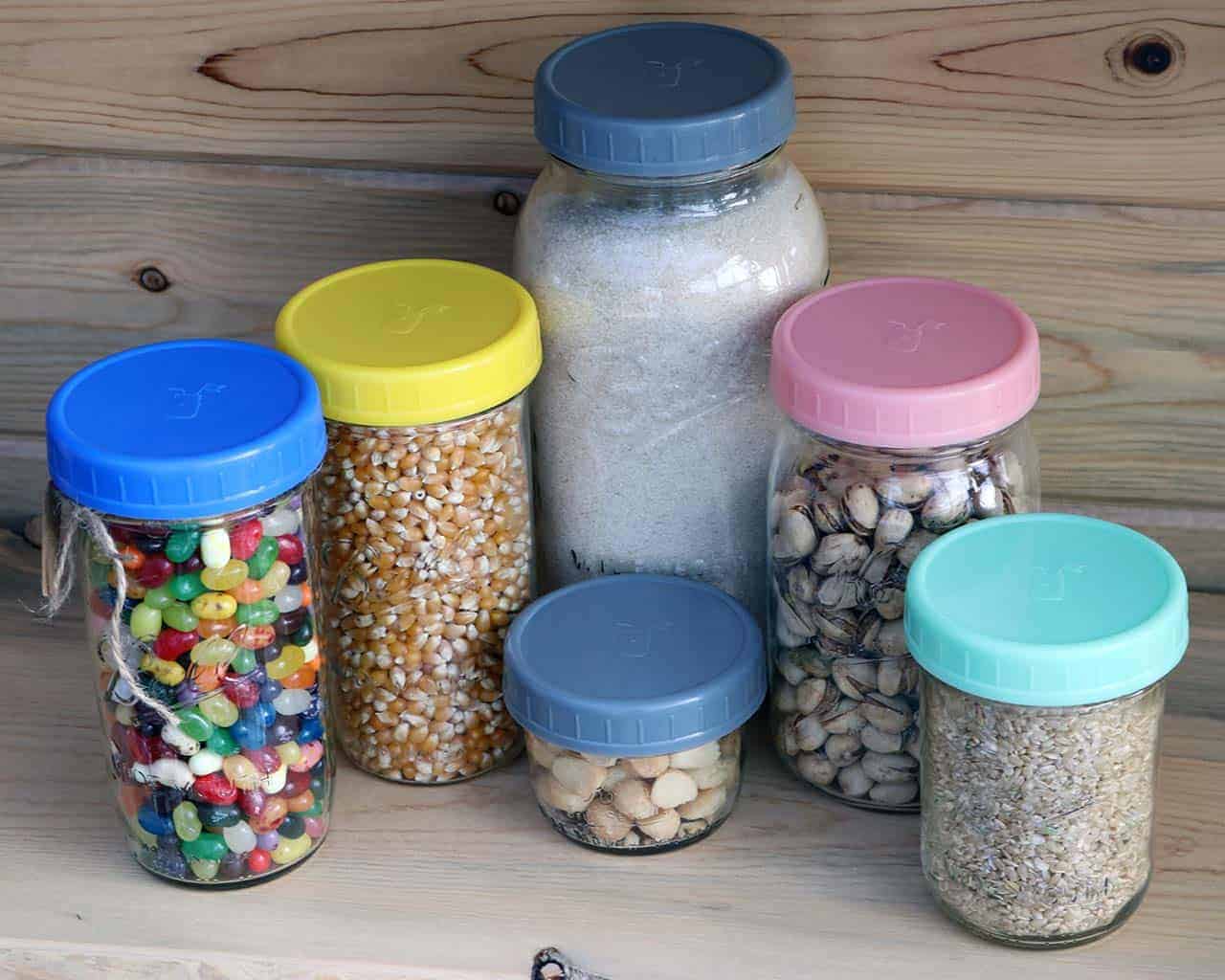 MJL Leak Proof Plastic Storage Lids for Mason Jars