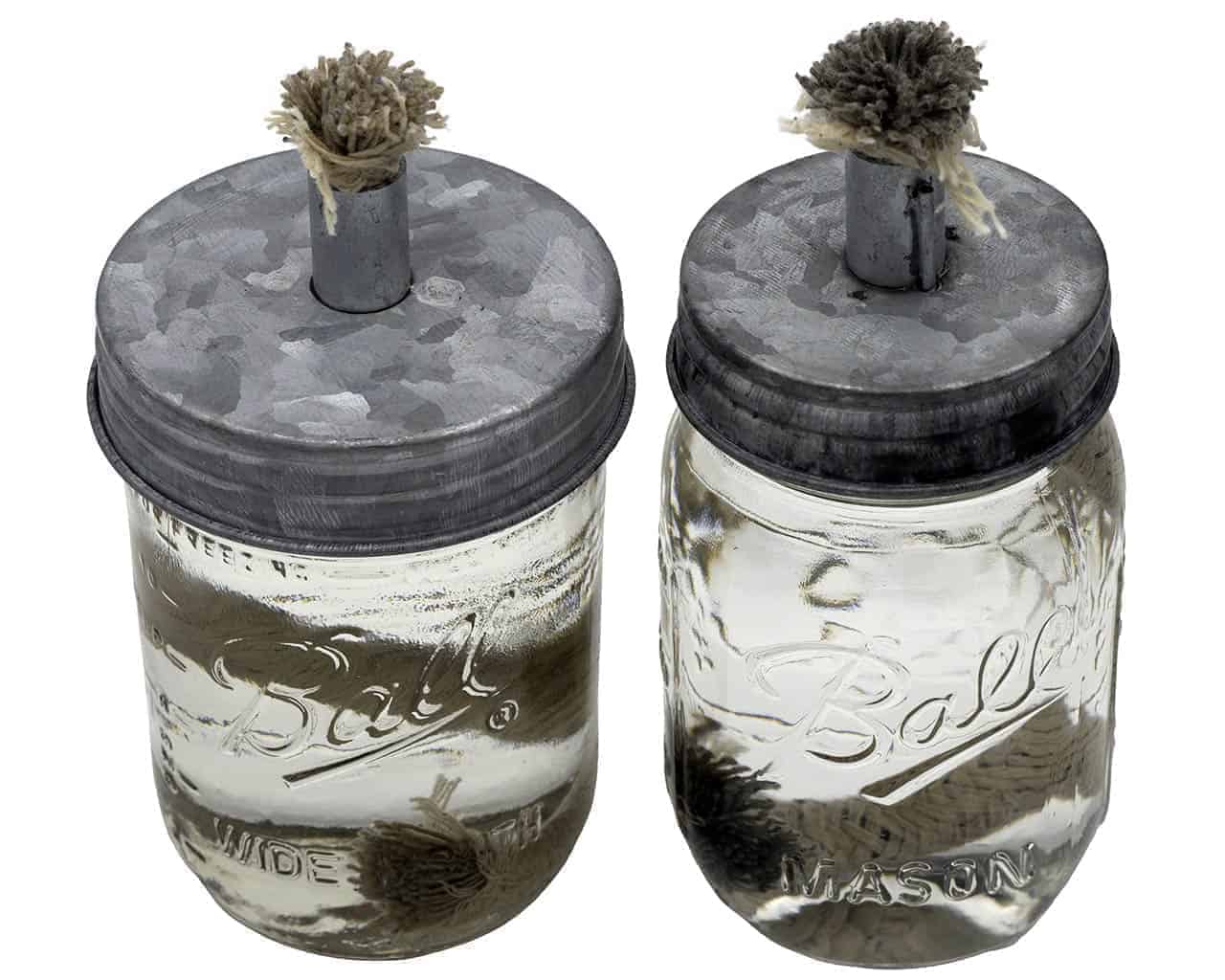 Unique Quality Rustic OIL LAMP Barn Roof Gray LID and Wick for Mason Fruit Jars 