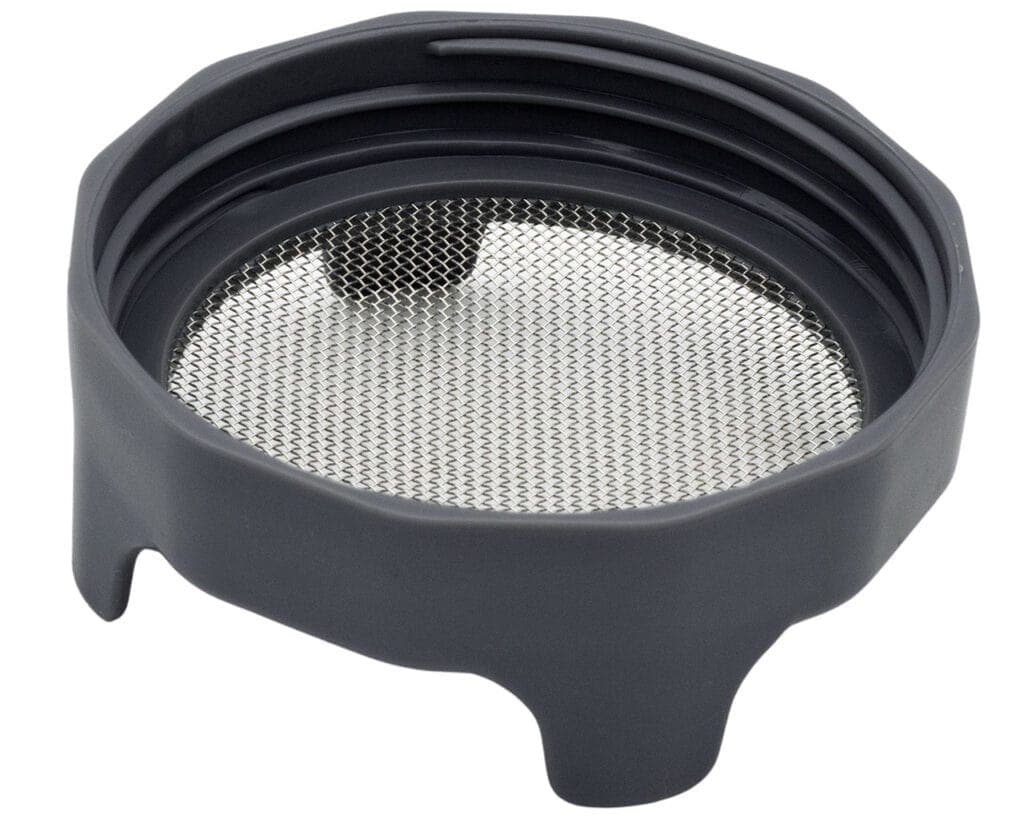 Wide Mouth Rust Proof Sprouting Lid with Gray Plastic Stand for Mason Jars