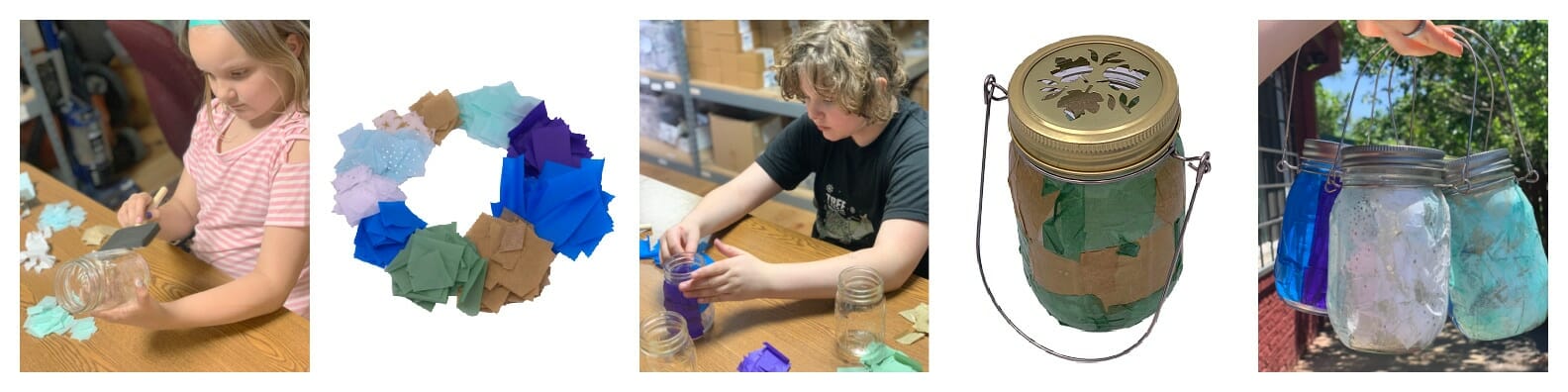 Mason Jar Lifestyle Make Your Own Easy & Adorable Tissue Paper Mason Jar Lanterns Summer Crafts For Kids 2022